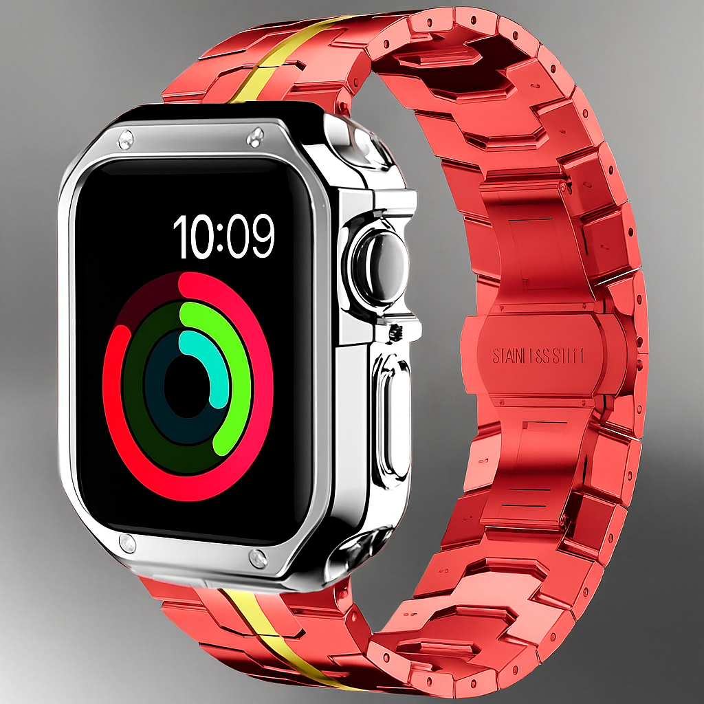 TitaniumGuard™ Prime Armor Set – Titanium Band & Protective Case for Apple Watch Ultra 3/2/1, Series 11/10/9/8, SE & All Models