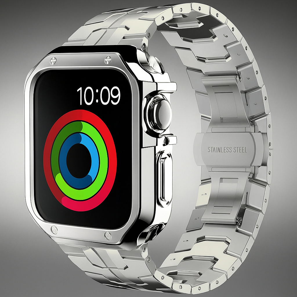 TitaniumGuard™ Prime Armor Set – Titanium Band & Protective Case for Apple Watch Ultra 3/2/1, Series 11/10/9/8, SE & All Models