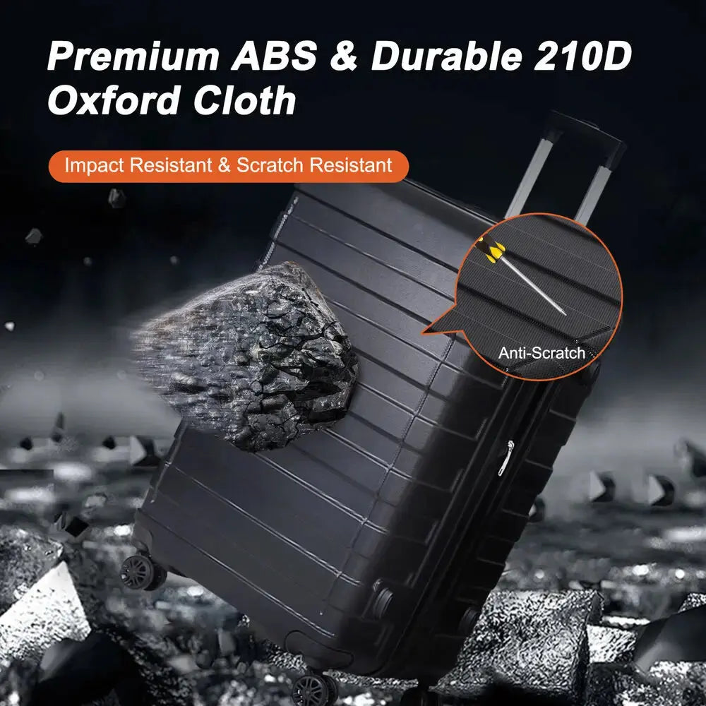 3PCS Suitcases Carry-On Set Hardside Expandable Spinner Travel Stylish Luggage Pinnacle Luxuries
