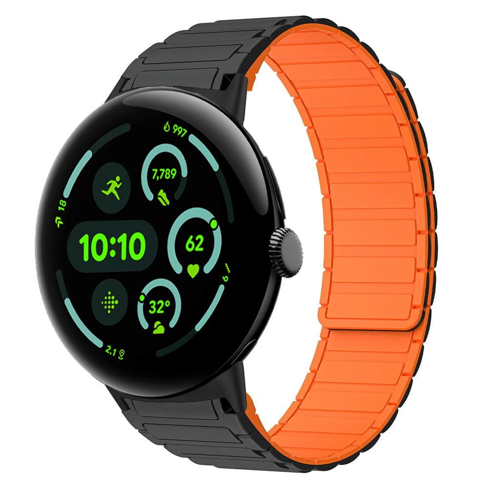 MagnoFlex™ Sport Band for Google Pixel Watch 3 & 4 (45mm) – Magnetic Silicone Performance Strap