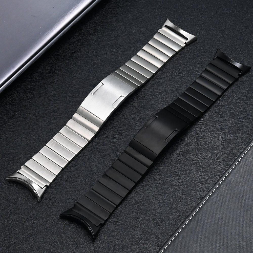 TitanLink Pro Titanium Band for Google Pixel Watch 4 & 3 – Premium Brushed Titanium Luxury Band (45mm Compatible)
