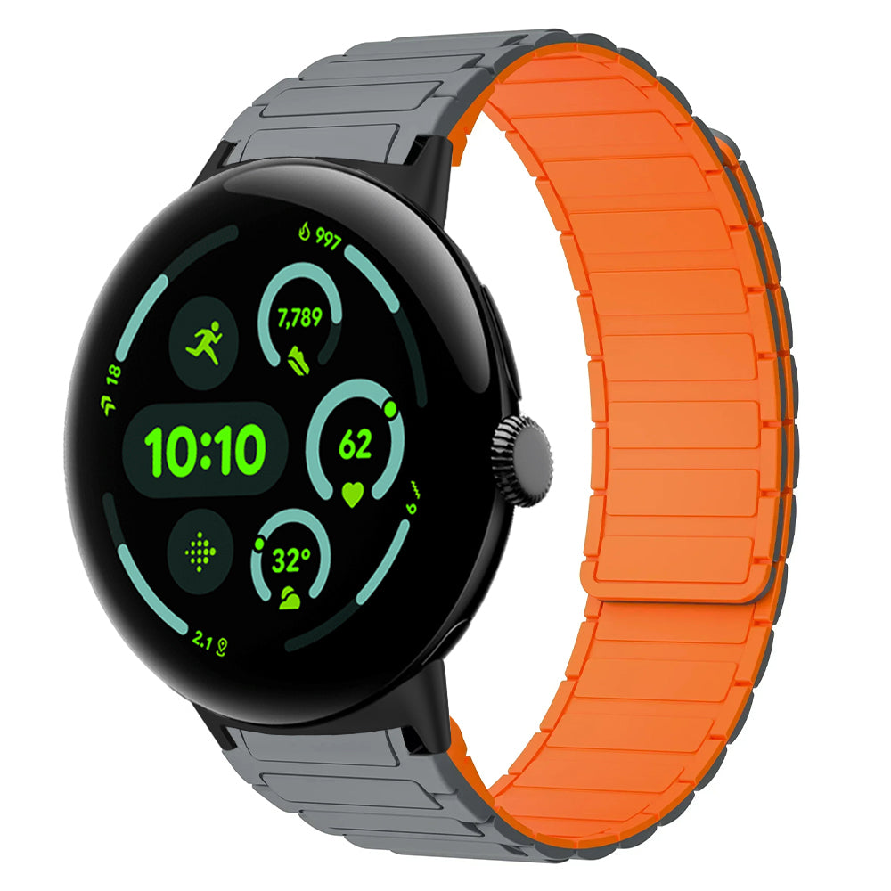 MagnoFlex™ Sport Band for Google Pixel Watch 3 & 4 (45mm) – Magnetic Silicone Performance Strap