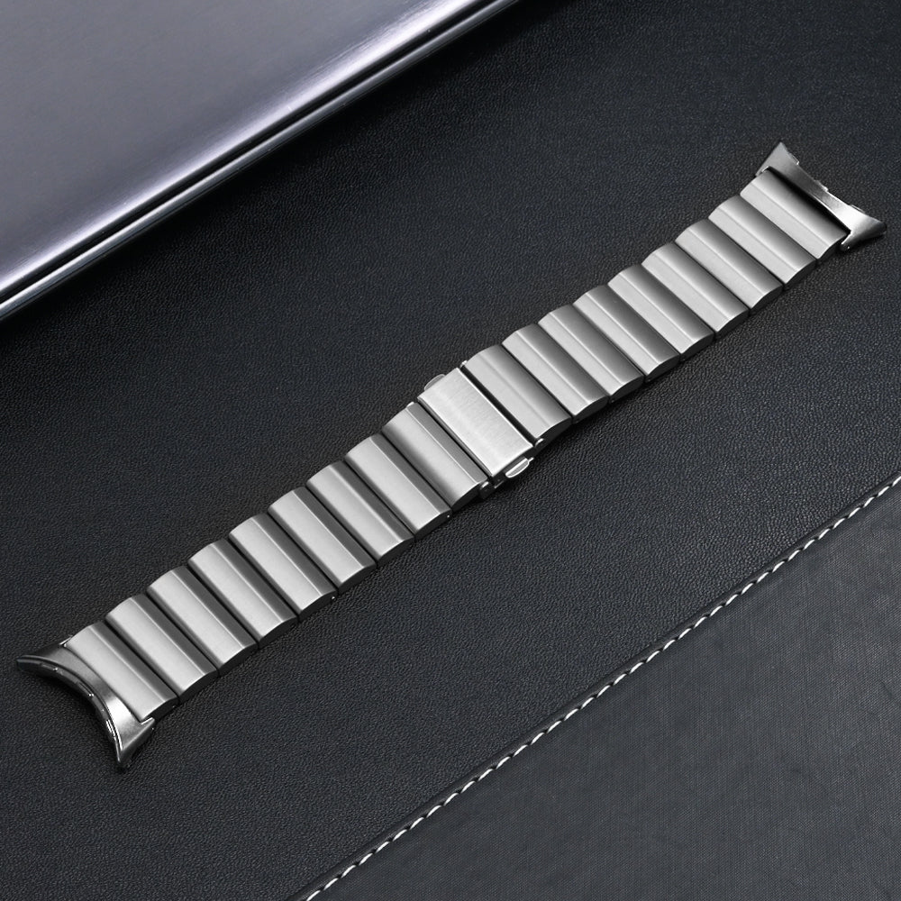 TitanGuard™ Pure Titanium Link Band for Google Pixel Watch 3 & 4 (45mm) – Grade 5 Titanium