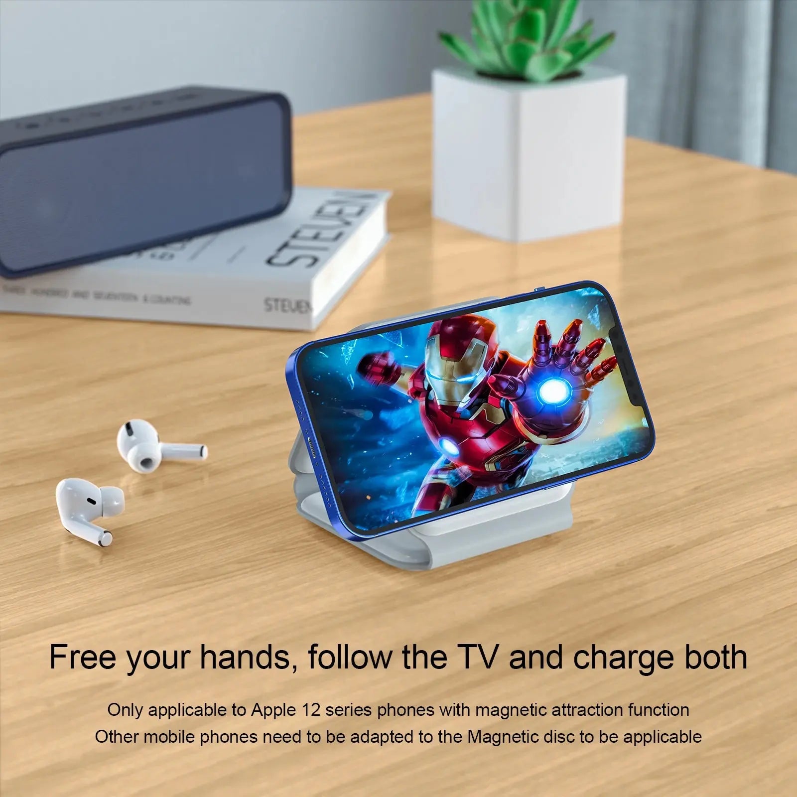 Fast 15W Magnetic Wireless Charger for iPhone 14 13 Pro Max 3 in 1 Wireless Charger Portable for Apple Watch/AirPods 3in1 Stand Pinnacle Luxuries