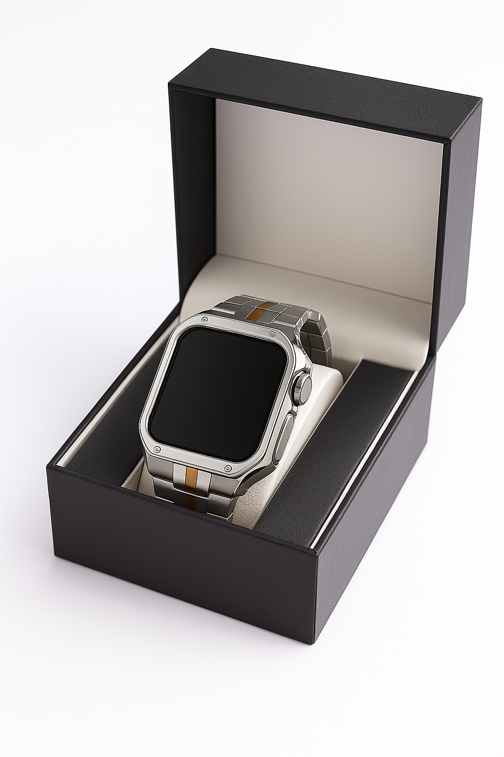 TitanEdge Prestige Set – Titanium Band & Case for Apple Watch with Signature Display Box