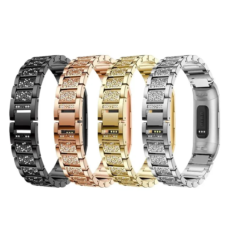 Correa Stainless Metal Watchband for Fitbit Charge 5 Smart Watch Replacement For Charge 5 Metal Band Strap Pinnacle Luxuries