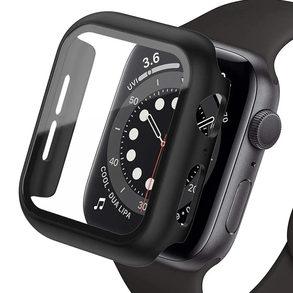 Glass+Cover For Apple Watch case 44mm 40mm 45mm 41mm 42mm 38mm iWatch Accessorie Screen Protector Apple watch serie 3 4 6 SE 7 8 Pinnacle Luxuries
