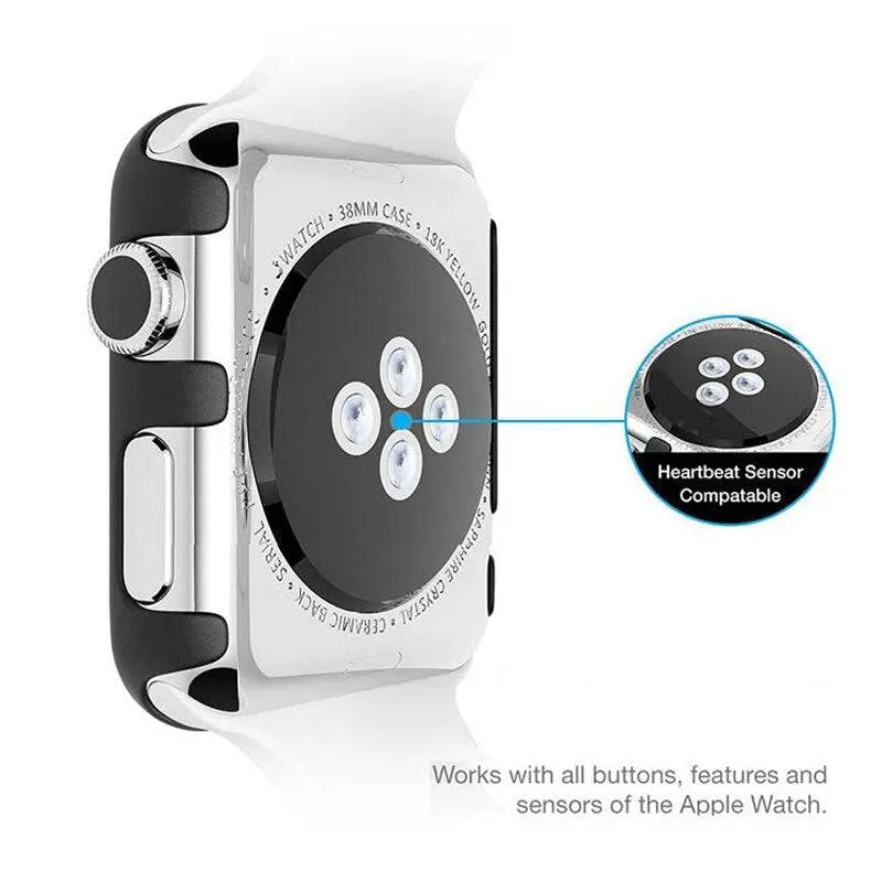 Spartan Stainless Steel Apple Watch Case Fortified Tempered Glass Screen Protector - Pinnacle Luxuries