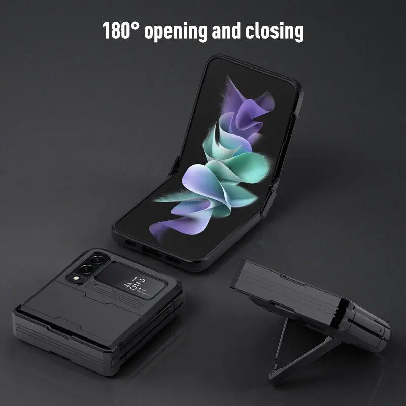 Pinnacle Shockproof Kickstand Case For Samsung Galaxy Z Flip 4 - Pinnacle Luxuries