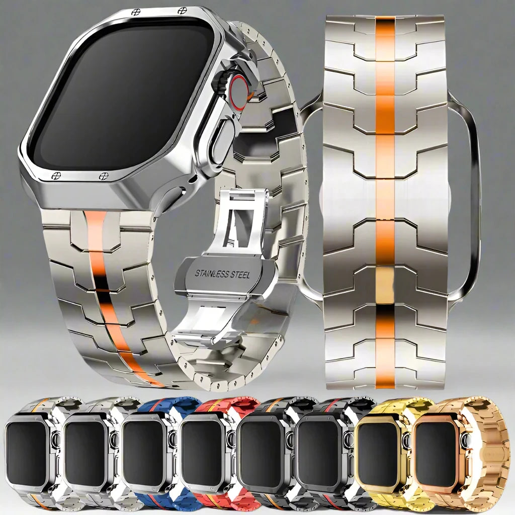 TitaniumGuard™ Infinity Series – Band & Case for Apple Watch