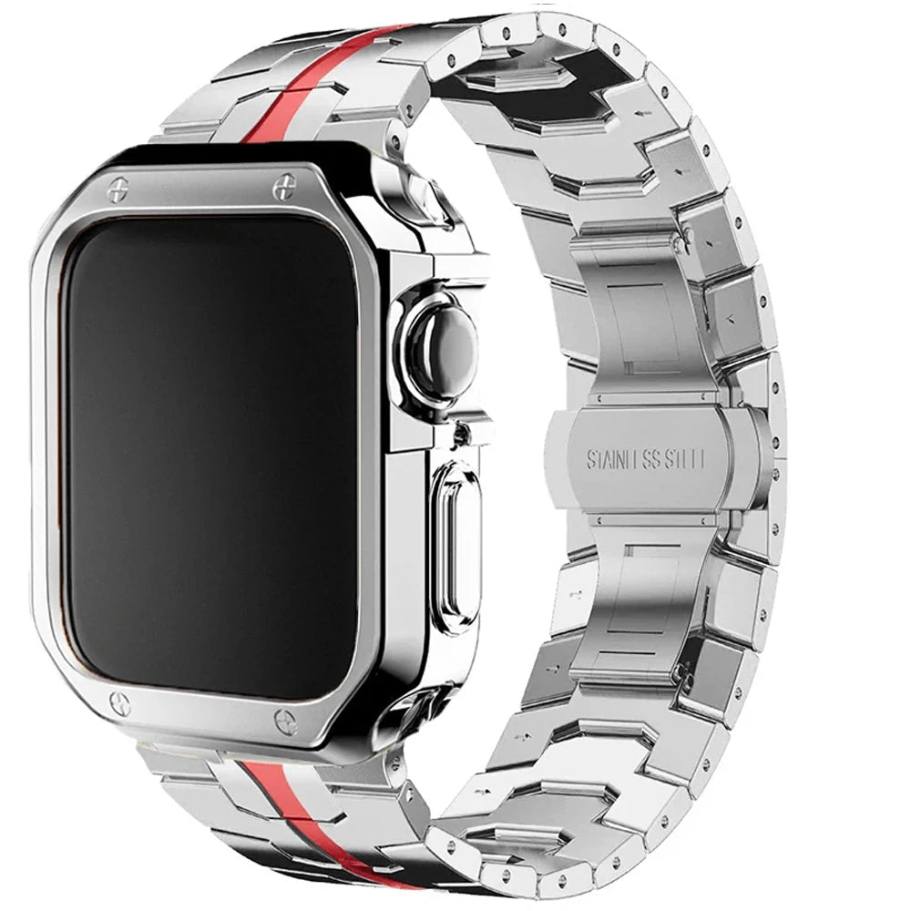 ApexShield™ Titanium & Steel Armor Case for Apple Watch