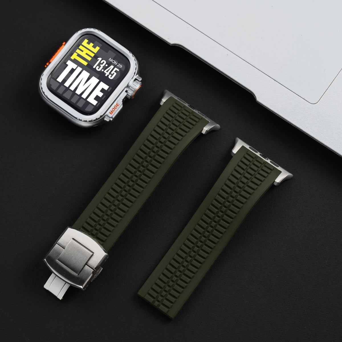 TitanGuard™ Elite Titanium Armor Set — Band + Case for Apple Watch Ultra & Series 11–6