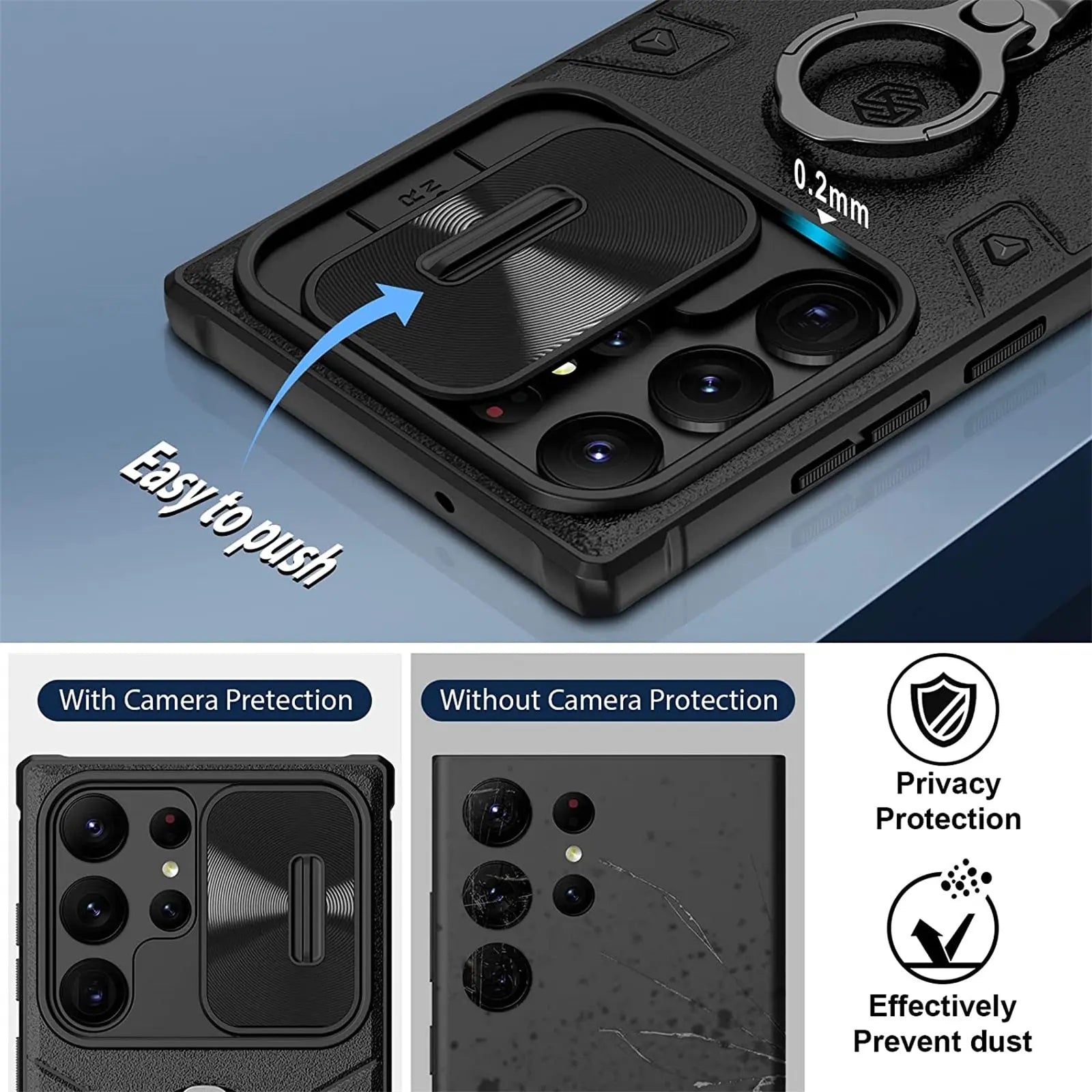 Pinnacle Premium Kickstand Camera Shield Case For Samsung Galaxy S23 - Pinnacle Luxuries