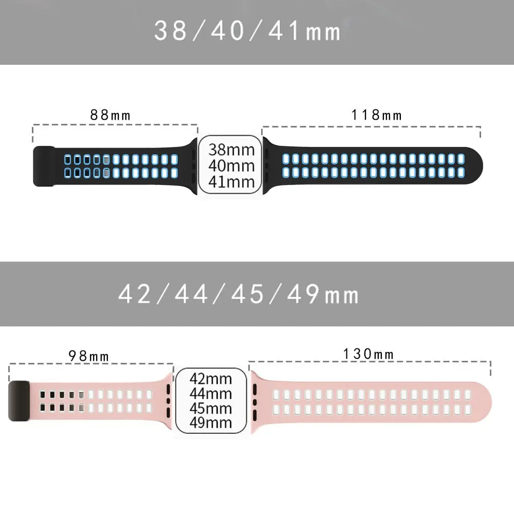 MagSport Silicone Band: Magnetic Metal Buckle Sport Band for Apple Watch - Pinnacle Luxuries