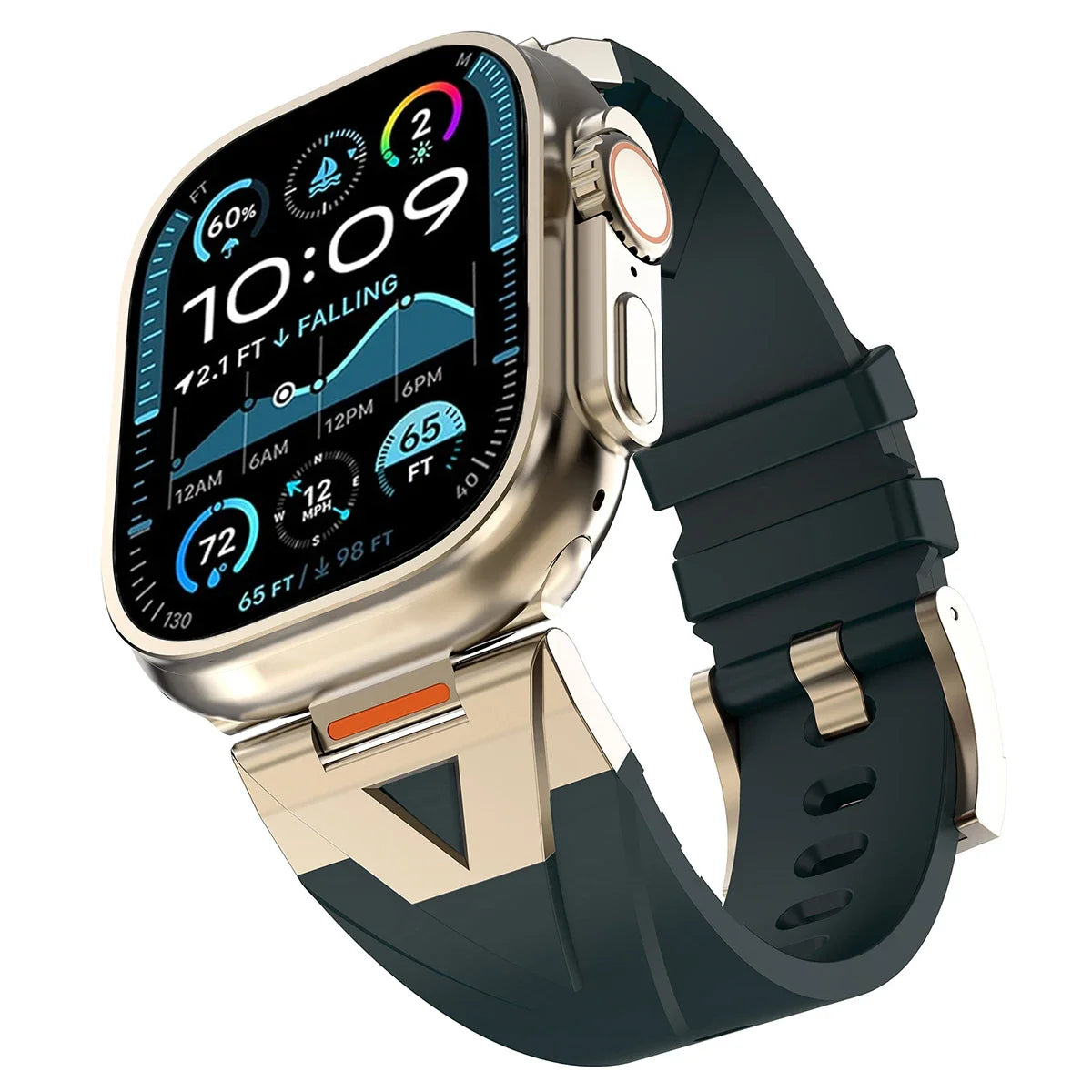 Avontic Signature Series™ Sport Band for Apple Watch Ultra 3/Ultra 2/Ultra, Series 11/10/9/8/7/6/5/4/3 SE – Premium Silicone Fitness Strap with Avontic V-Clasp