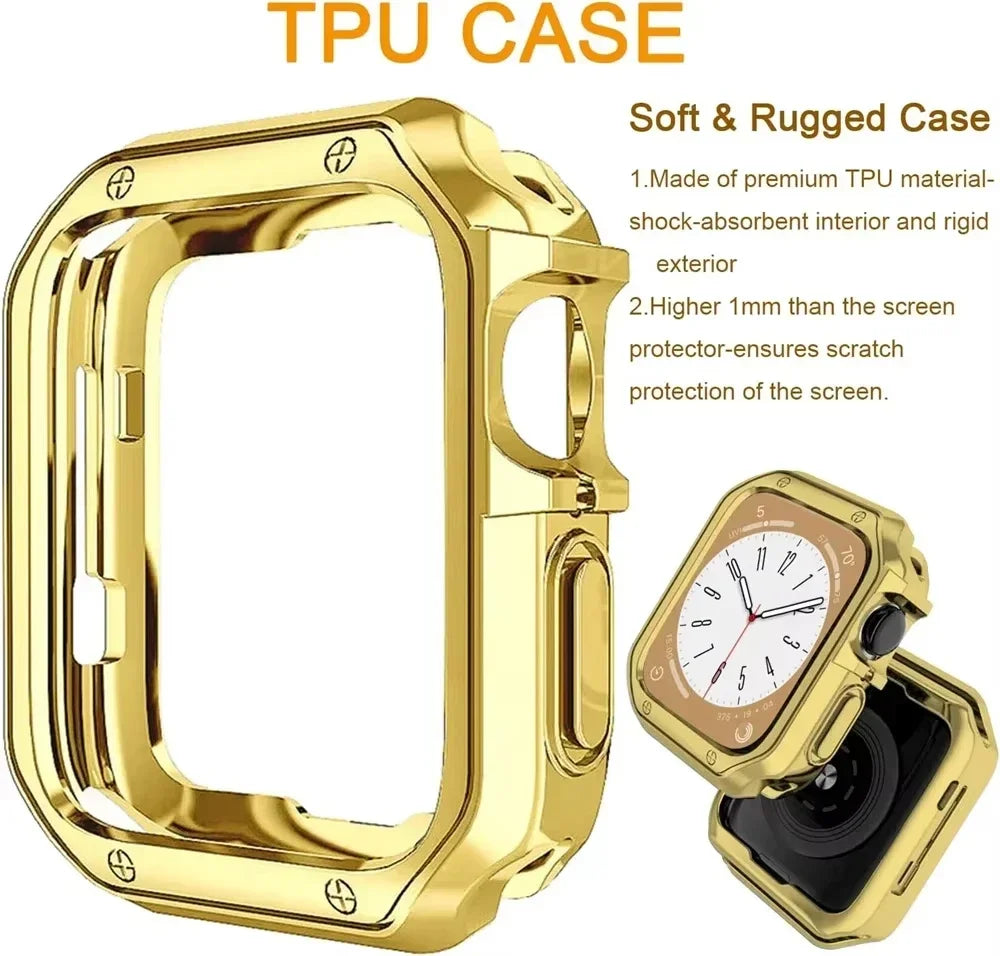 ApexShield™ Titanium & Steel Armor Case for Apple Watch