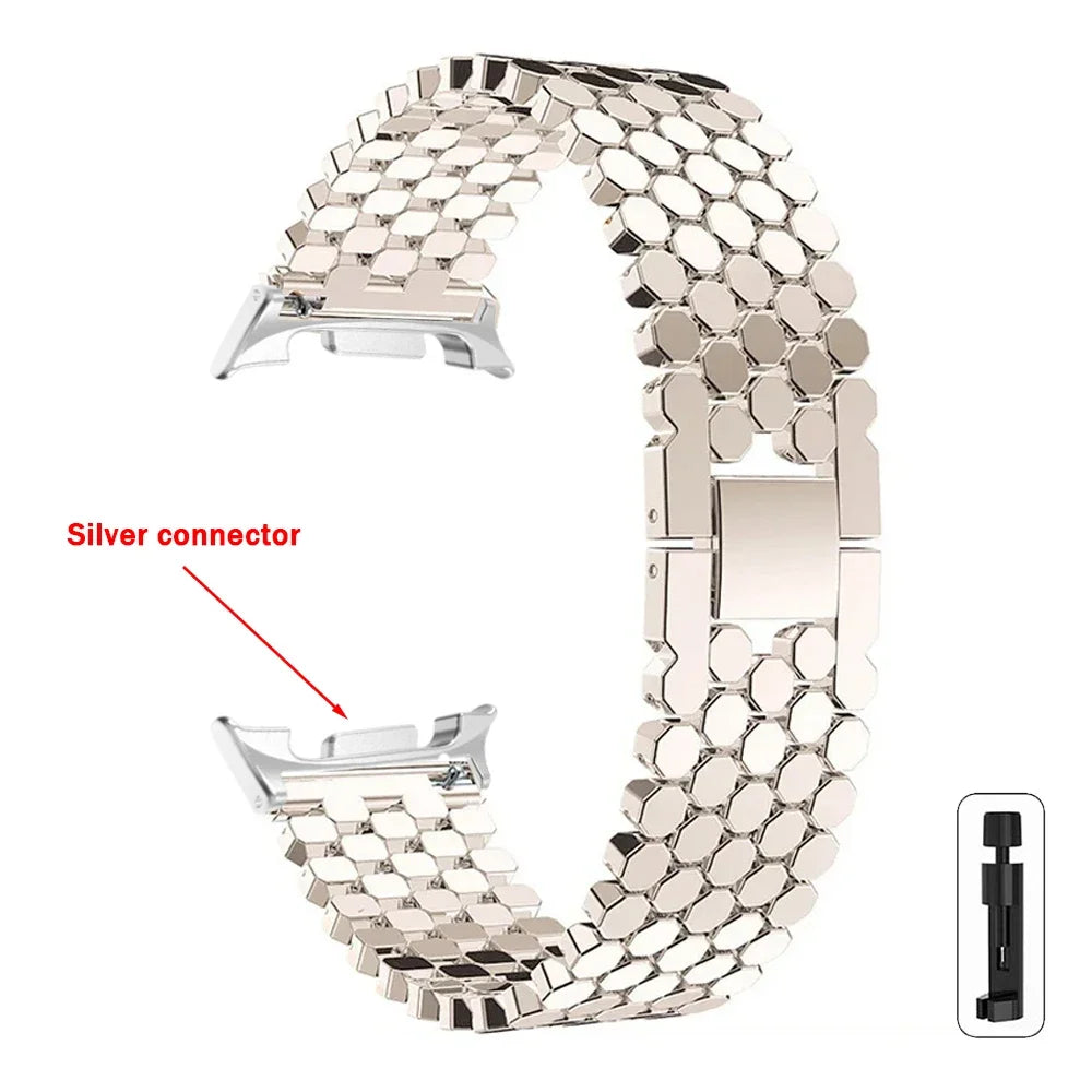 SnapFlex™ Stainless Steel Band for Samsung Galaxy Watch 8, Watch 8 Classic, and Galaxy Ultra 47mm (2025 Edition)