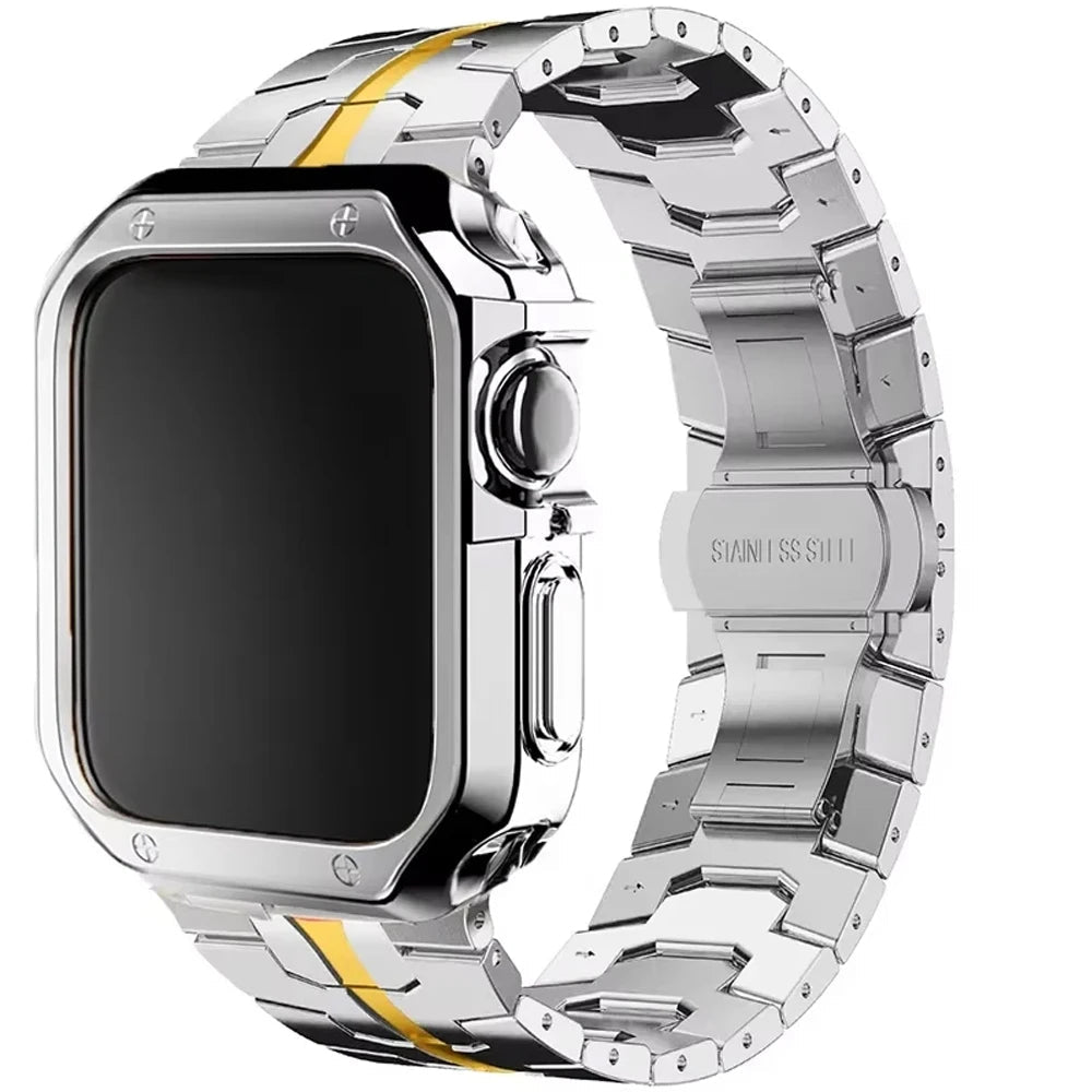 ApexShield™ Titanium & Steel Armor Case for Apple Watch