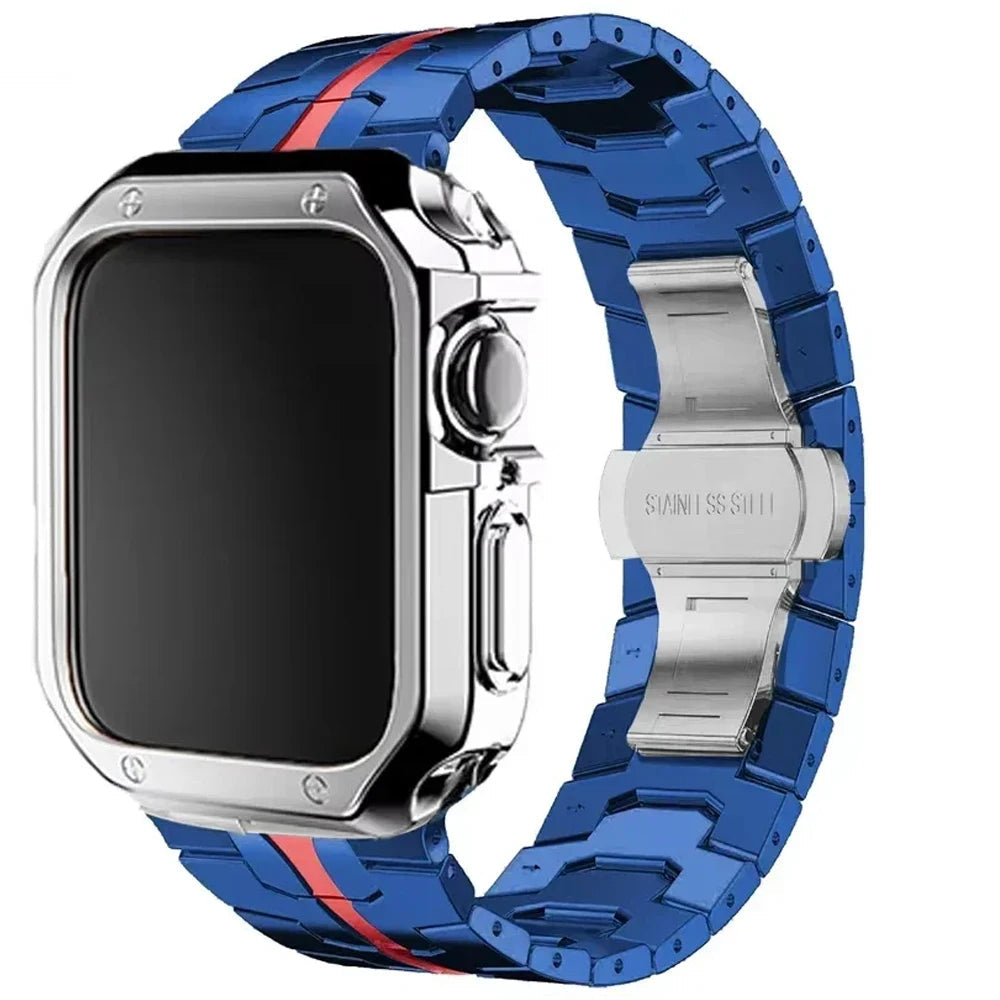 ApexShield™ Titanium & Steel Armor Case for Apple Watch