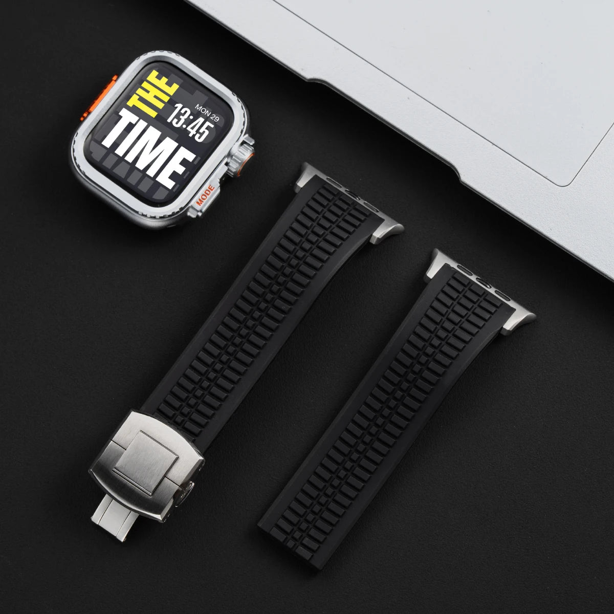 TitanGuard™ Elite Titanium Armor Set — Band + Case for Apple Watch Ultra & Series 11–6