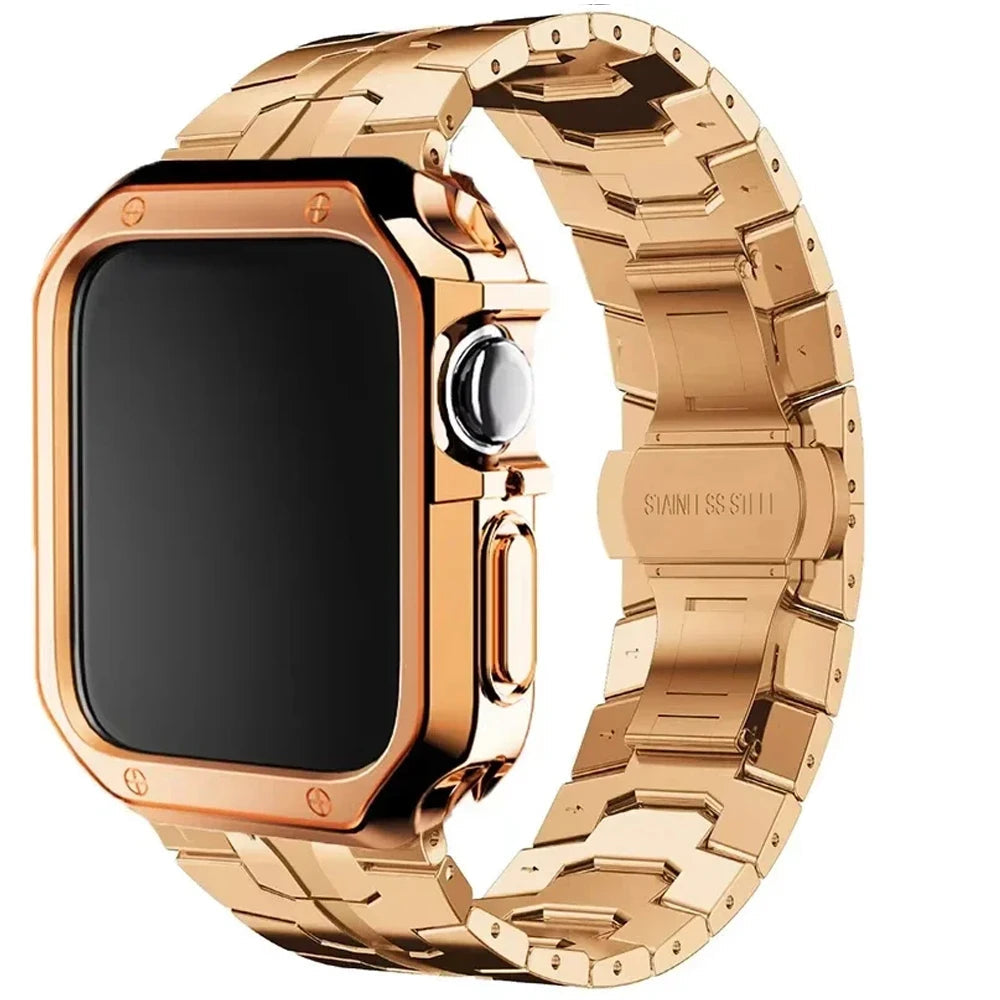 ApexShield™ Titanium & Steel Armor Case for Apple Watch