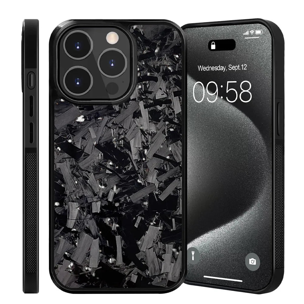 Forged Carbon Apex – Ultra-Premium Carbon Fiber Case for iPhone 15 & 16 | Modern Defense with Mirror-Like Finish