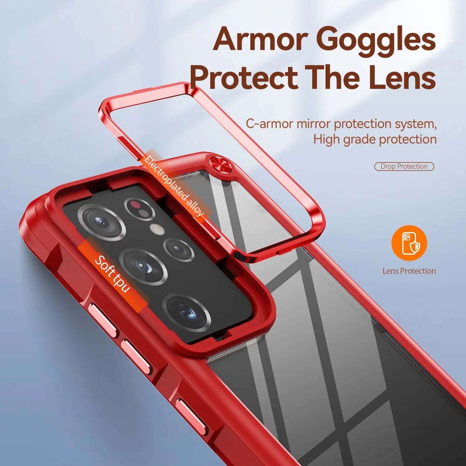 Pinnacle 6-in-1 Case Protection For Samsung Galaxy S21 Ultra - Pinnacle Luxuries