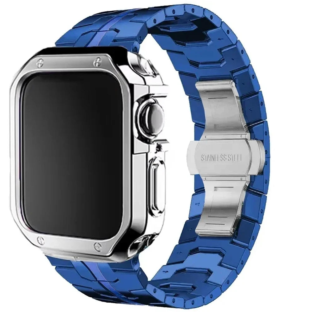 ApexShield™ Titanium & Steel Armor Case for Apple Watch