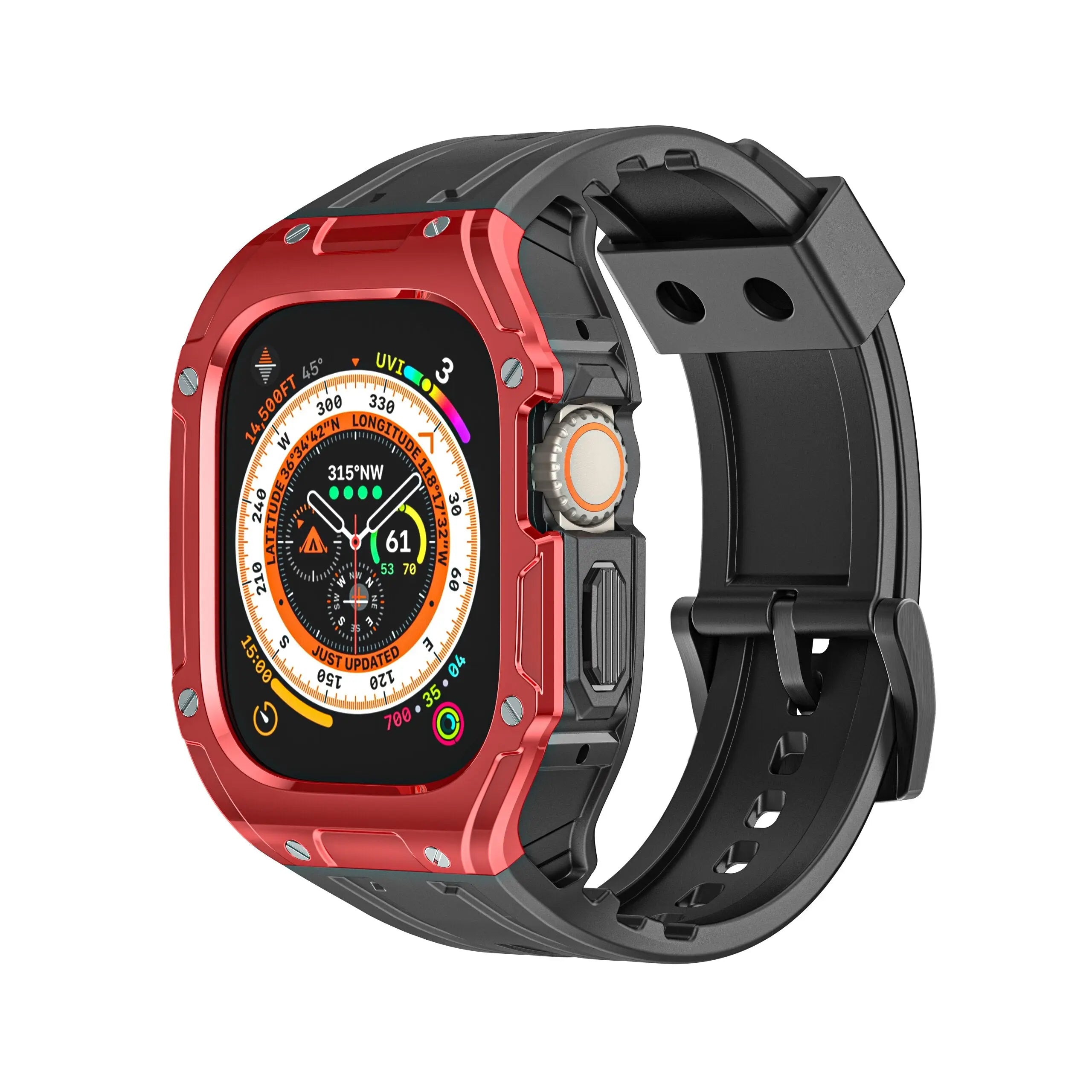 Case+Strap For Apple Watch Ultra 49mm Modification Kit For iWatch Series 8 Ultra 49mm Steel Buckle Refit Mod Sports Watch Band Pinnacle Luxuries