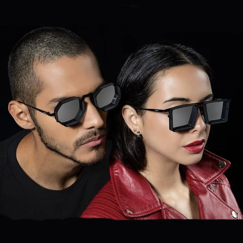 Pinnacle Square Framed Steampunk Sunglasses - Pinnacle Luxuries