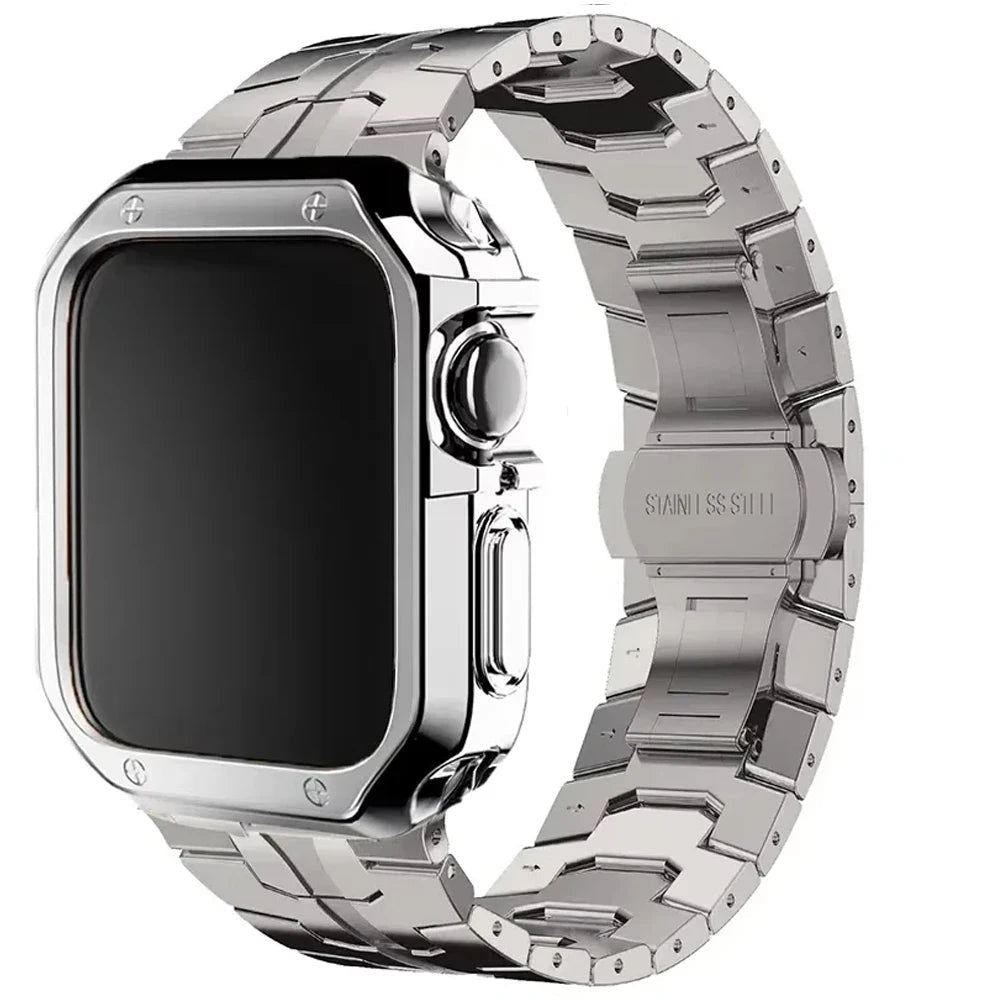 ApexShield™ Titanium & Steel Armor Case for Apple Watch