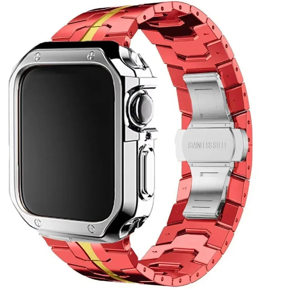 ApexShield™ Titanium & Steel Armor Case for Apple Watch