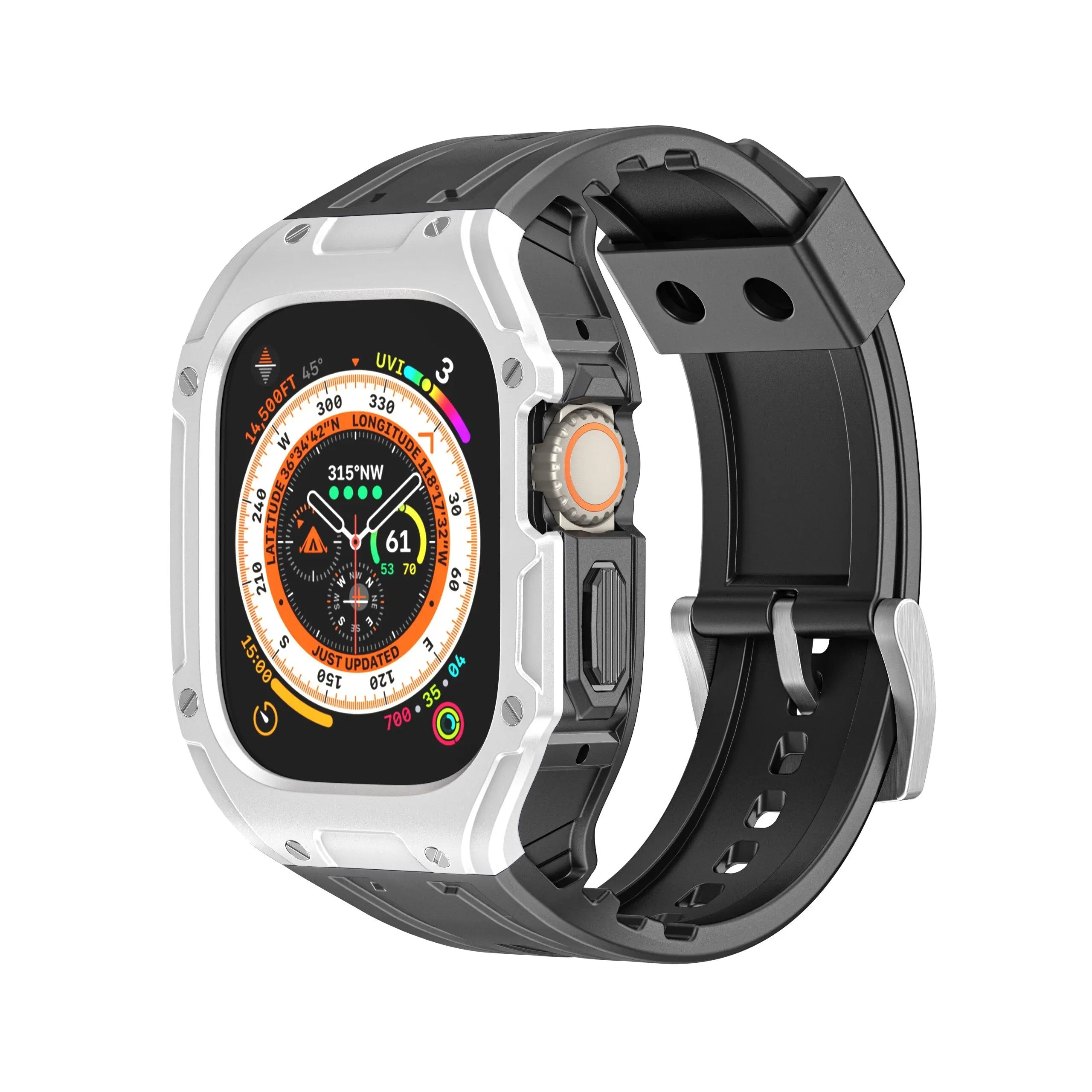 Case+Strap For Apple Watch Ultra 49mm Modification Kit For iWatch Series 8 Ultra 49mm Steel Buckle Refit Mod Sports Watch Band Pinnacle Luxuries