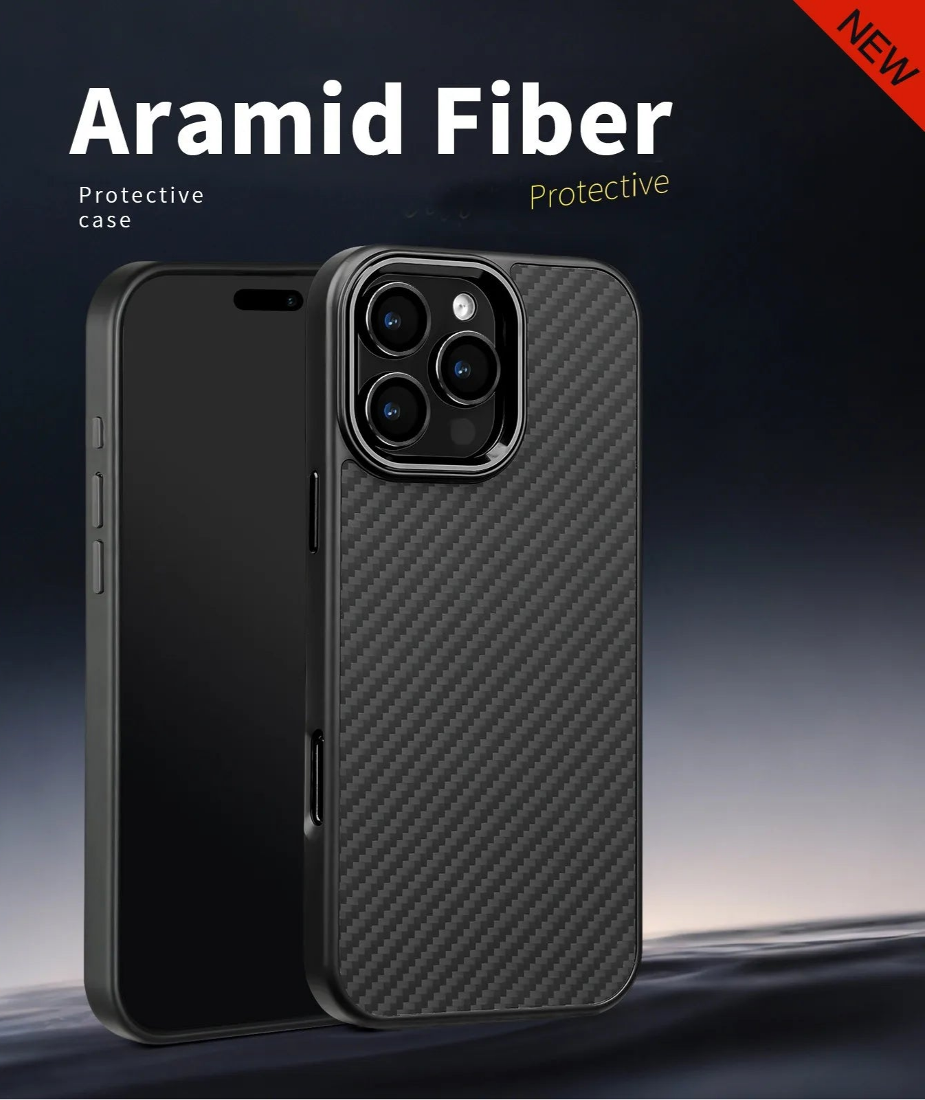 Aramid Stealth Carbon Case β Featherlight Defense for iPhone 16 / 16 Plus / 16 Pro / 16 Pro Max | MagSafe or Non-MagSafe