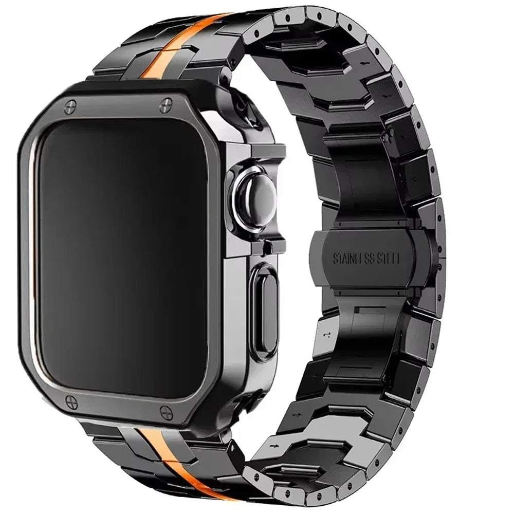 ApexShield™ Titanium & Steel Armor Case for Apple Watch