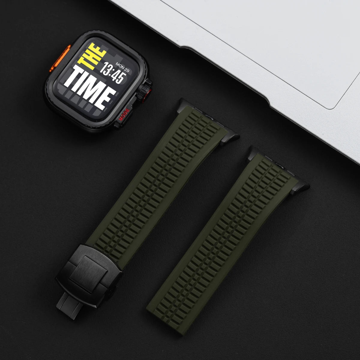 TitanGuard™ Elite Titanium Armor Set — Band + Case for Apple Watch Ultra & Series 11–6