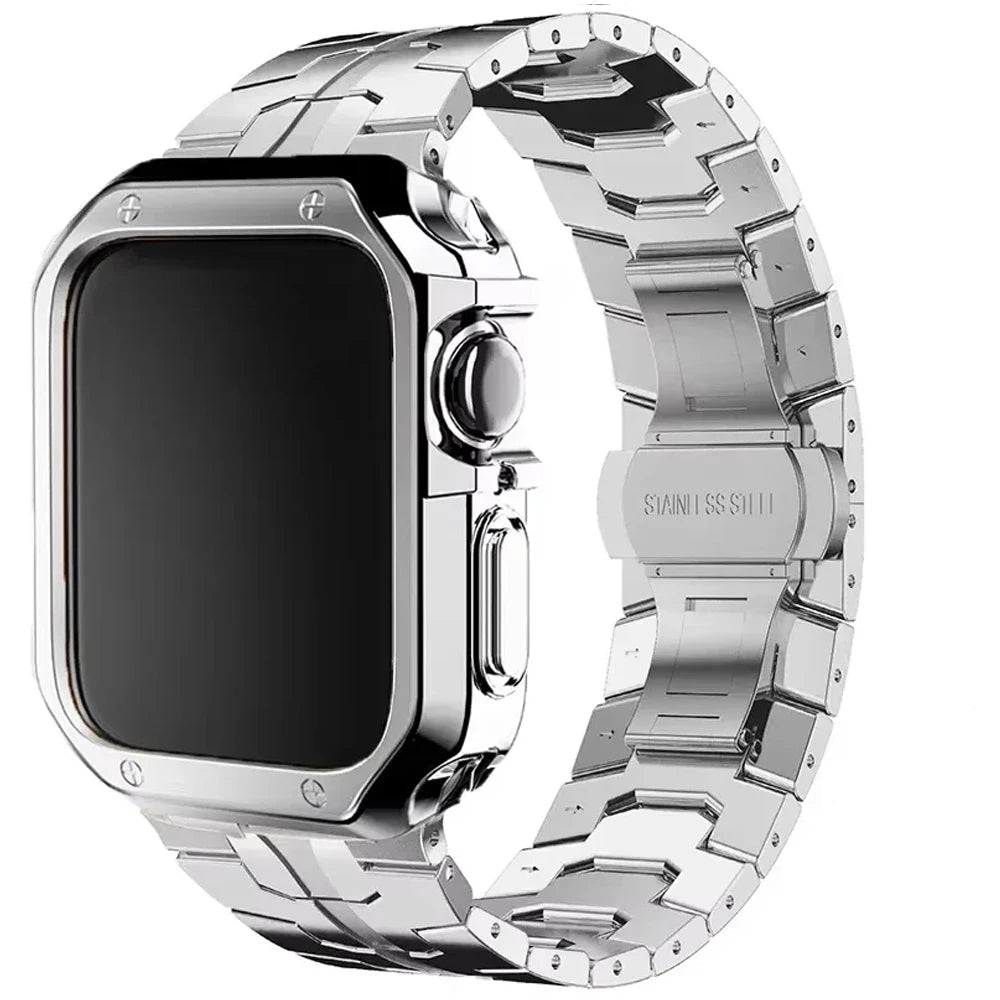 ApexShield™ Titanium & Steel Armor Case for Apple Watch
