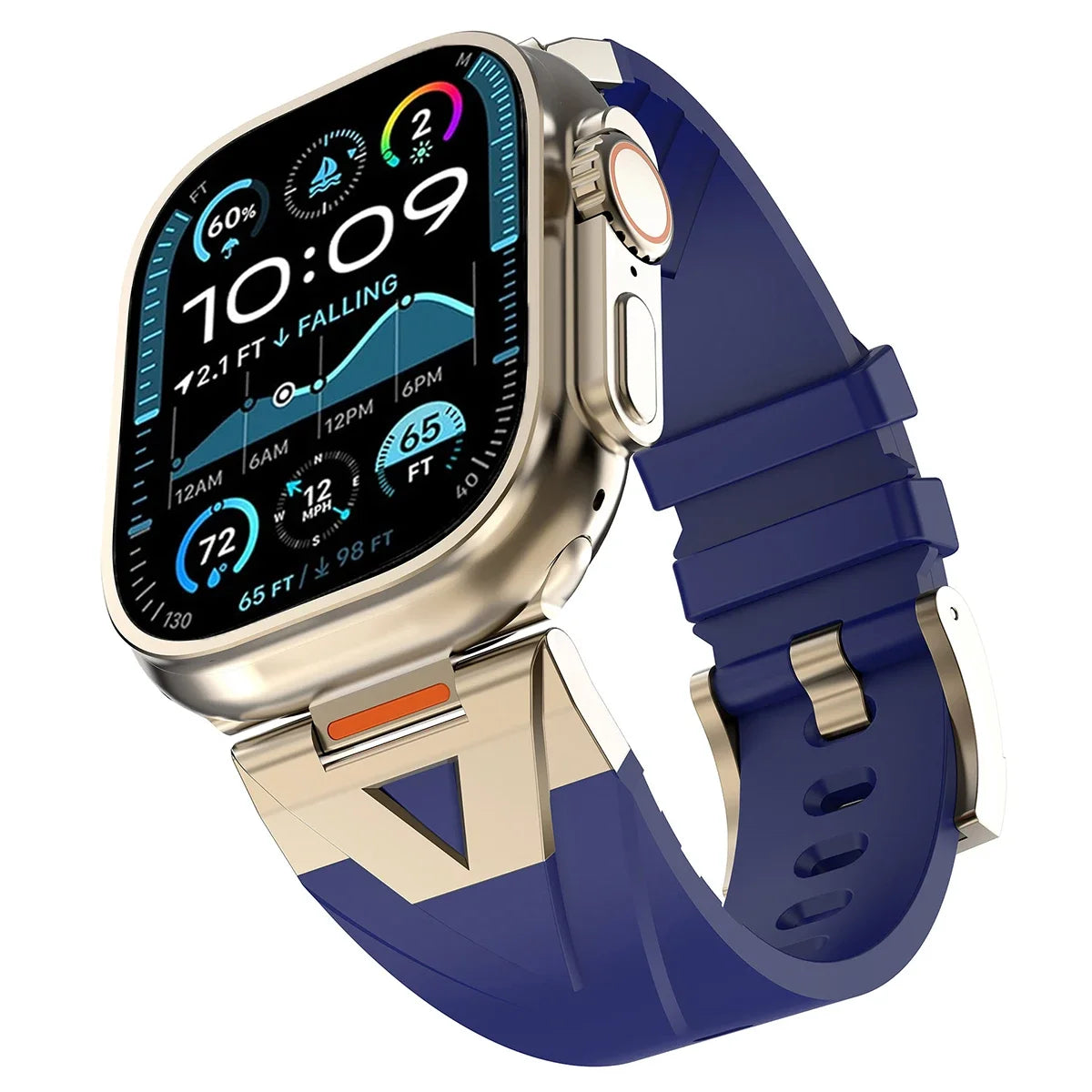 Avontic Signature Series™ Sport Band for Apple Watch Ultra 3/Ultra 2/Ultra, Series 11/10/9/8/7/6/5/4/3 SE – Premium Silicone Fitness Strap with Avontic V-Clasp