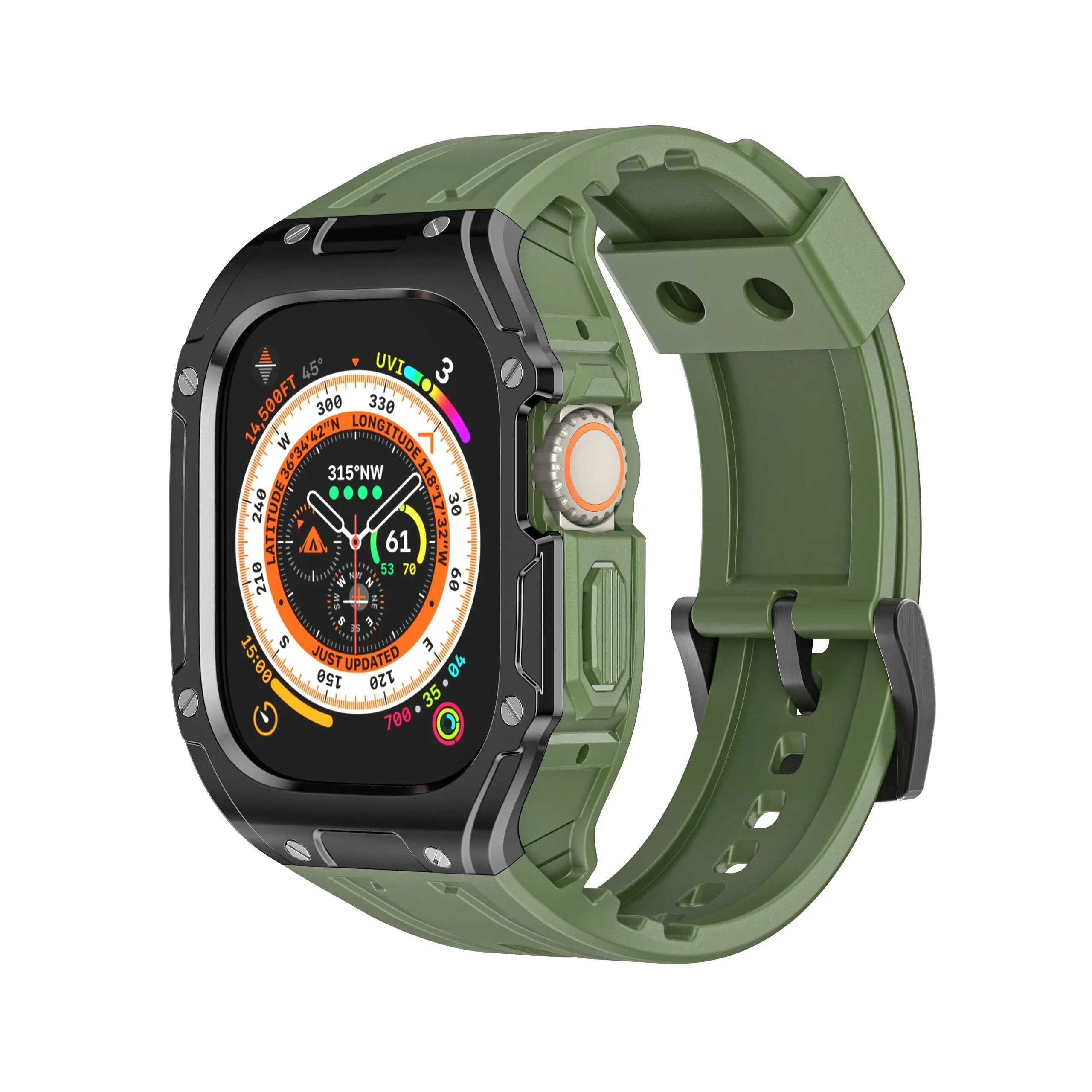 Case+Strap For Apple Watch Ultra 49mm Modification Kit For iWatch Series 8 Ultra 49mm Steel Buckle Refit Mod Sports Watch Band Pinnacle Luxuries