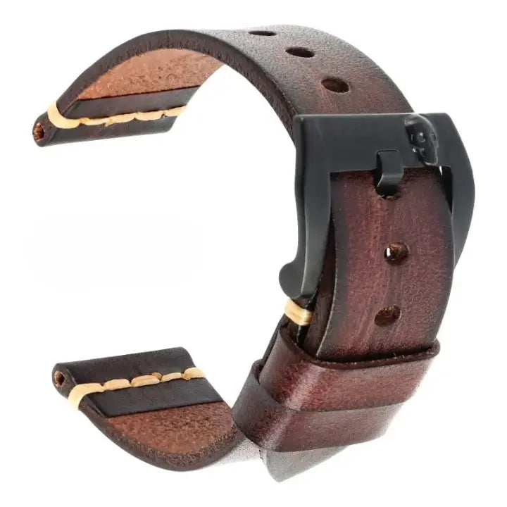 Vintage Italian Cow Leather Band For Samsung Galaxy Watch Pinnacle Luxuries
