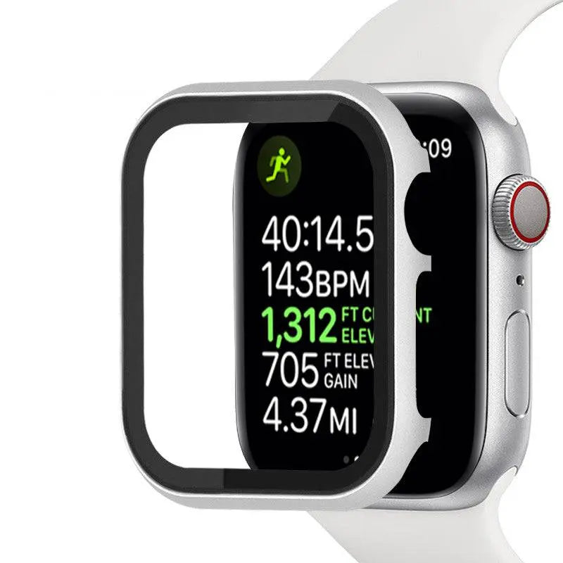 Spartan Stainless Steel Apple Watch Case Fortified Tempered Glass Screen Protector - Pinnacle Luxuries