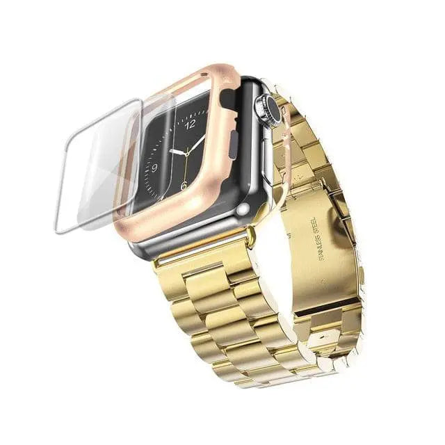 Premium Luxury Stainless Steel Apple Watch SE Series 6 Band Case - Pinnacle Luxuries