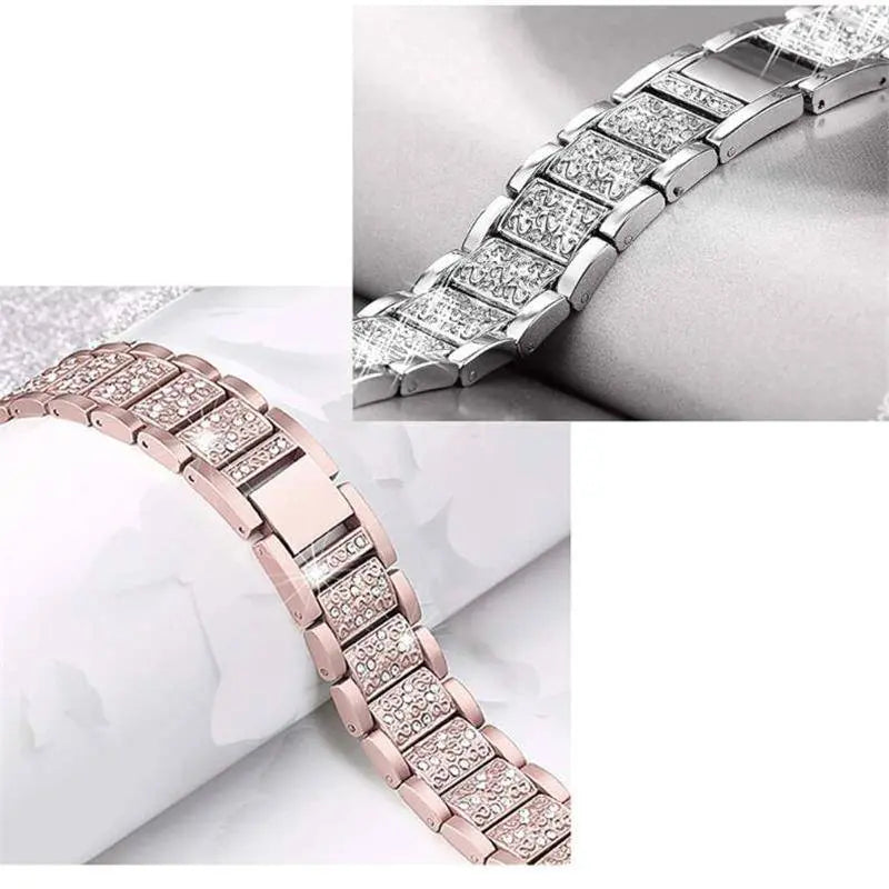 Apple Watch Diamond Pristine Stainless Steel Band With Case - Pinnacle Luxuries