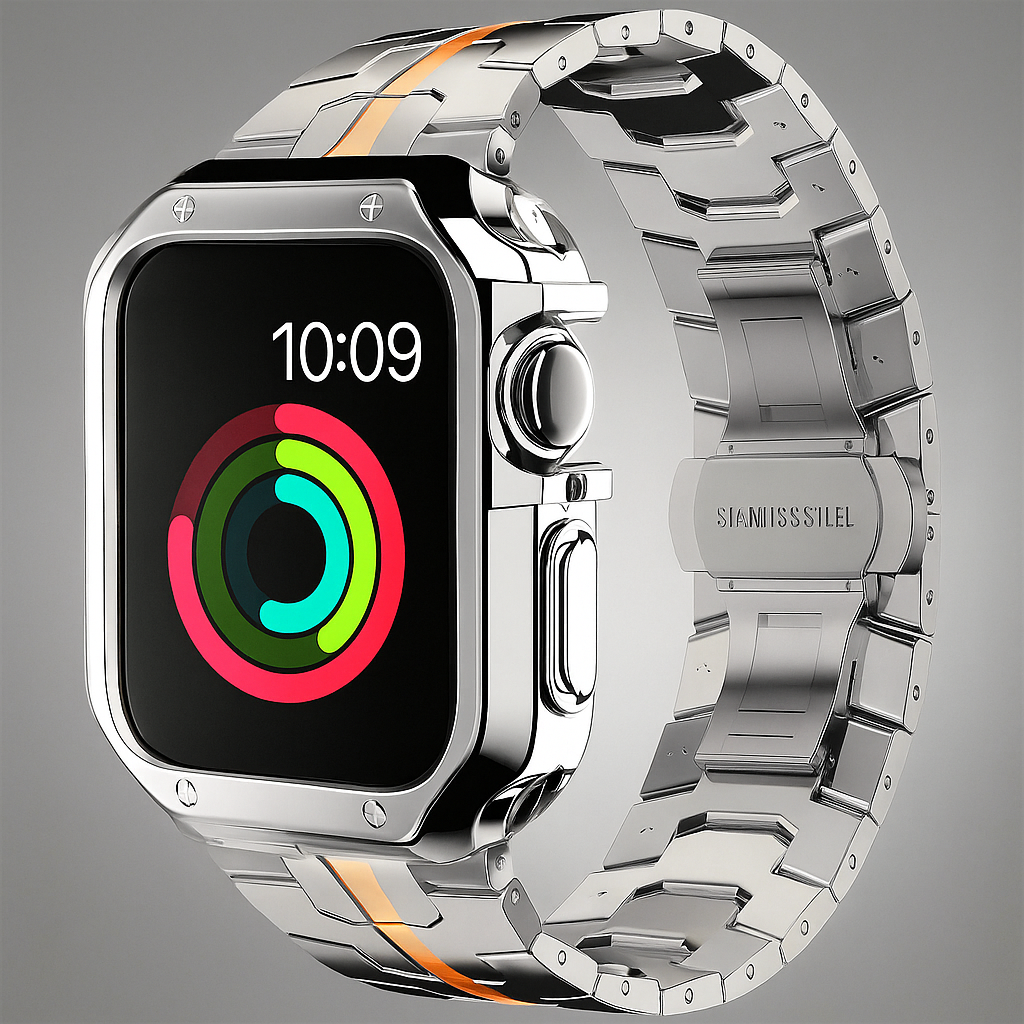 TitaniumGuard™ Prime Armor Set – Titanium Band & Protective Case for Apple Watch Ultra 3/2/1, Series 11/10/9/8, SE & All Models