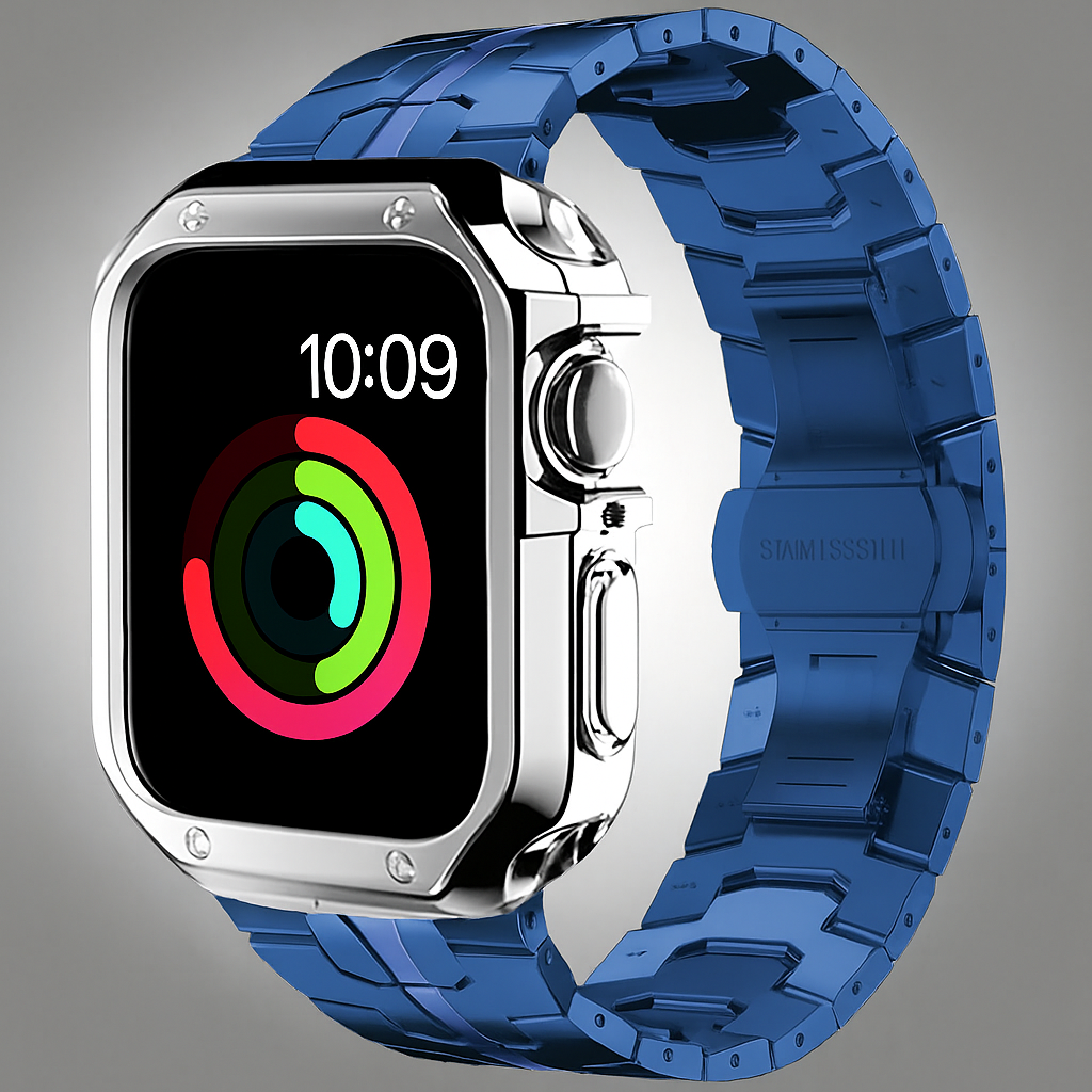TitaniumGuard™ Prime Armor Set – Titanium Band & Protective Case for Apple Watch Ultra 3/2/1, Series 11/10/9/8, SE & All Models