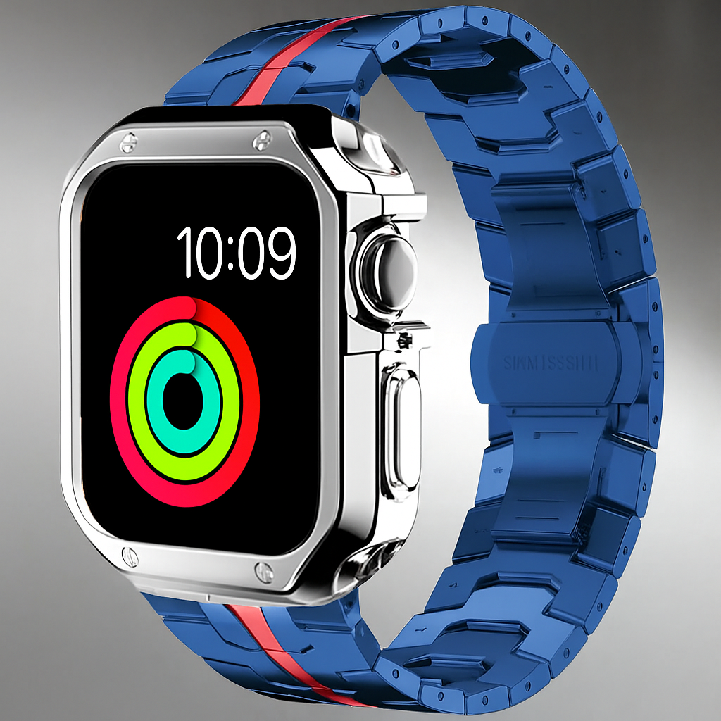 TitaniumGuard™ Prime Armor Set – Titanium Band & Protective Case for Apple Watch Ultra 3/2/1, Series 11/10/9/8, SE & All Models
