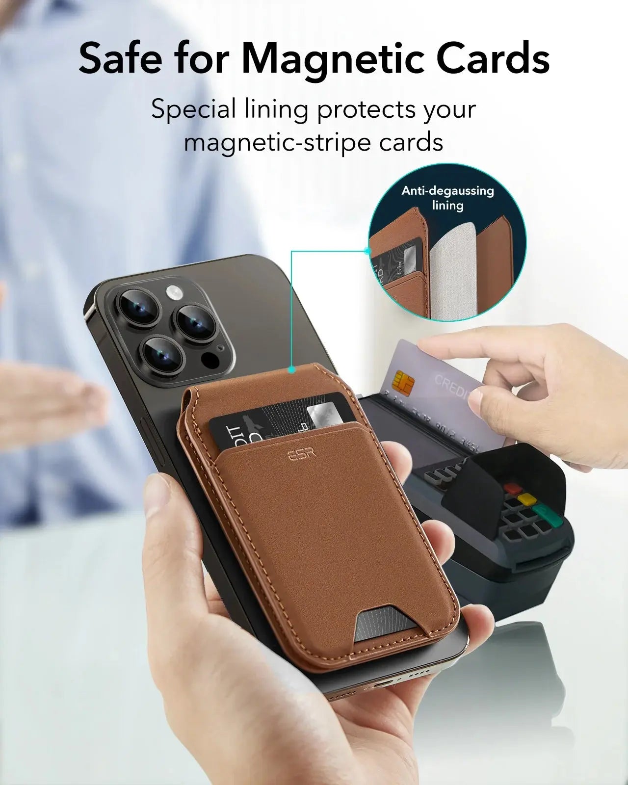 ESR for iPhone 15 14  Vegan Leather Magsafe Wallet Stand Case for iPhone 13 12 Pro Max Cartera Magsafe for iPhone 14 Pro Leather Pinnacle Luxuries
