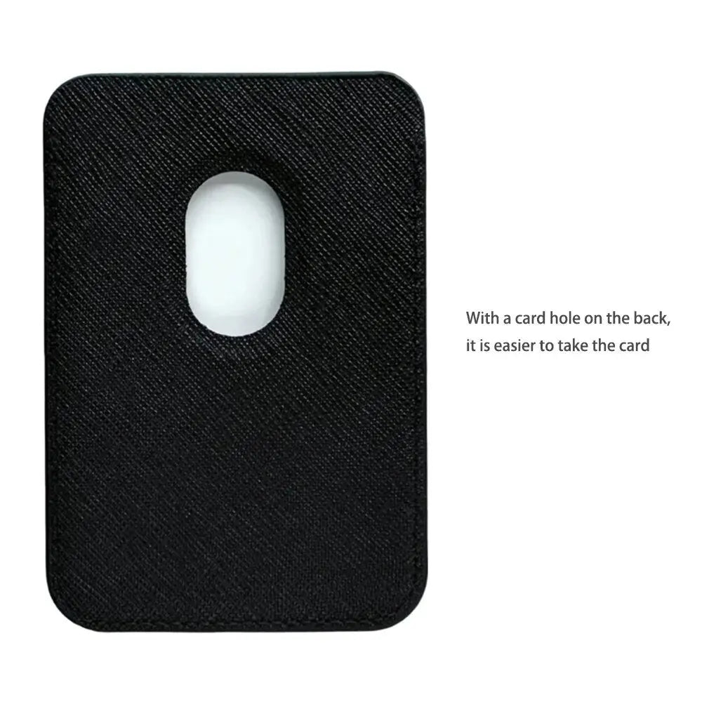 Luxury M Saffiano Leather Card Holder for Iphone 15 14 13 12 Mag Safe Wallet for Phone Accessories Strong Magnetism Suction Type Pinnacle Luxuries