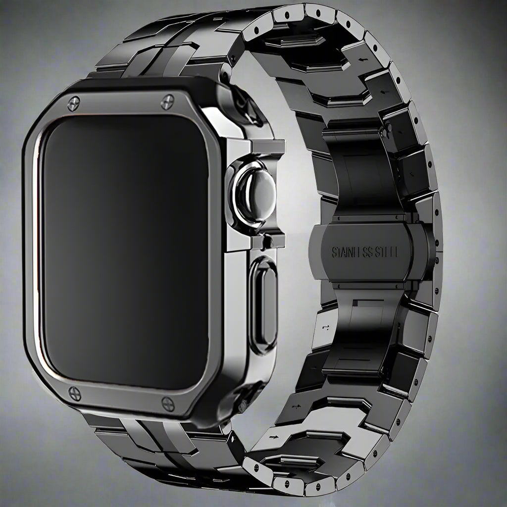 Luxury Metal Strap+TPU Case For Apple Watch Series 10 9 8 SE 46mm 42mm 45mm 41mm 44 40mm Stainless Steel Band iWatch Ultra2 49mm Pinnacle Luxuries