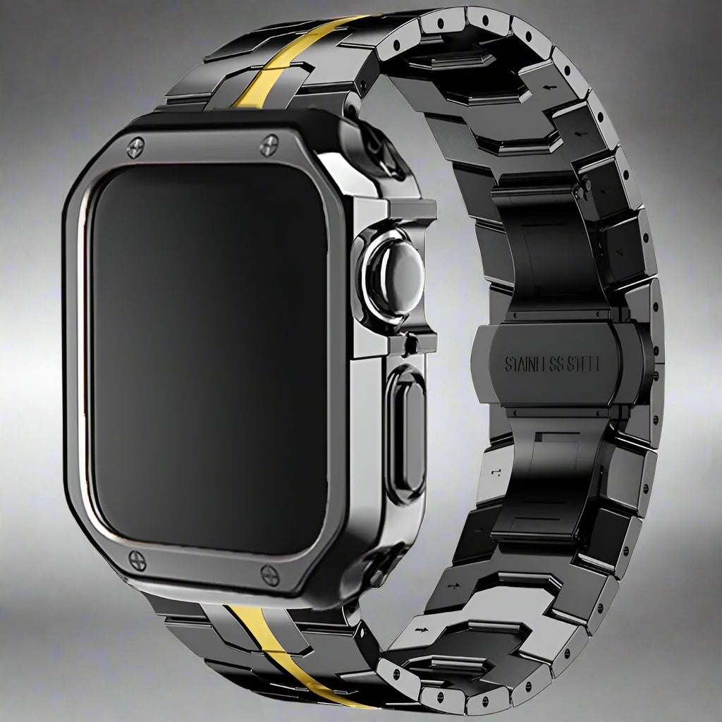 Luxury Metal Strap+TPU Case For Apple Watch Series 10 9 8 SE 46mm 42mm 45mm 41mm 44 40mm Stainless Steel Band iWatch Ultra2 49mm Pinnacle Luxuries